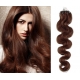 Vlnité vlasy Micro Ring / Easy Loop / Easy Ring / Micro Loop 60cm – středně hnědé