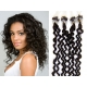 Kudrnaté vlasy Micro Ring / Easy Loop / Easy Ring / Micro Loop 60cm – přírodní černé