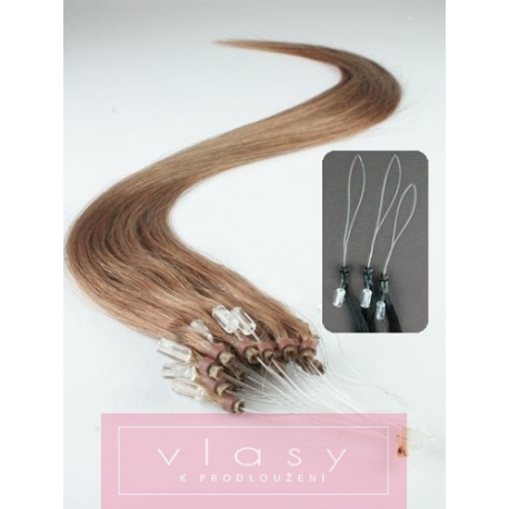 Vlasy pro metodu Micro Ring / Easy Loop / Easy Ring / Micro Loop 60cm – světle hnědé