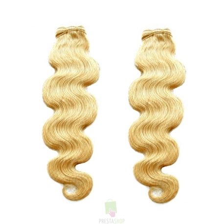 Vlnitý clip in maxi set 53cm pravé lidské vlasy – REMY 200g - PŘÍRODNÍ BLOND